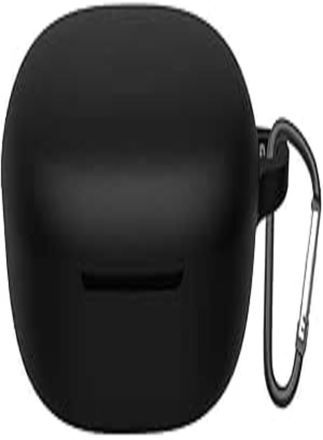 USTIYA Case for Xiaomi Mi Redmi Buds 4 Lite Silicone Protective Case with Keyring Cover (Black)